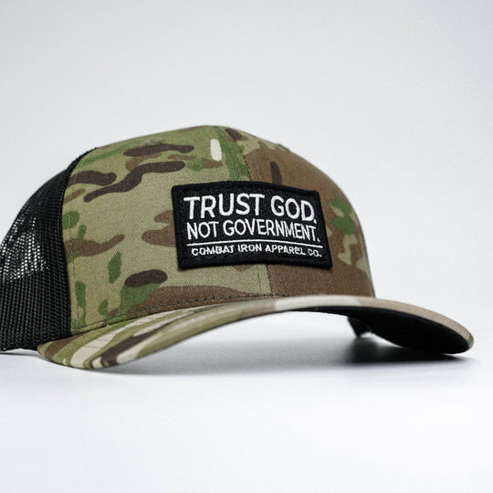 Trust God. Not Government. Mid-Profile Mesh Snapback - One Revolver Surfboards