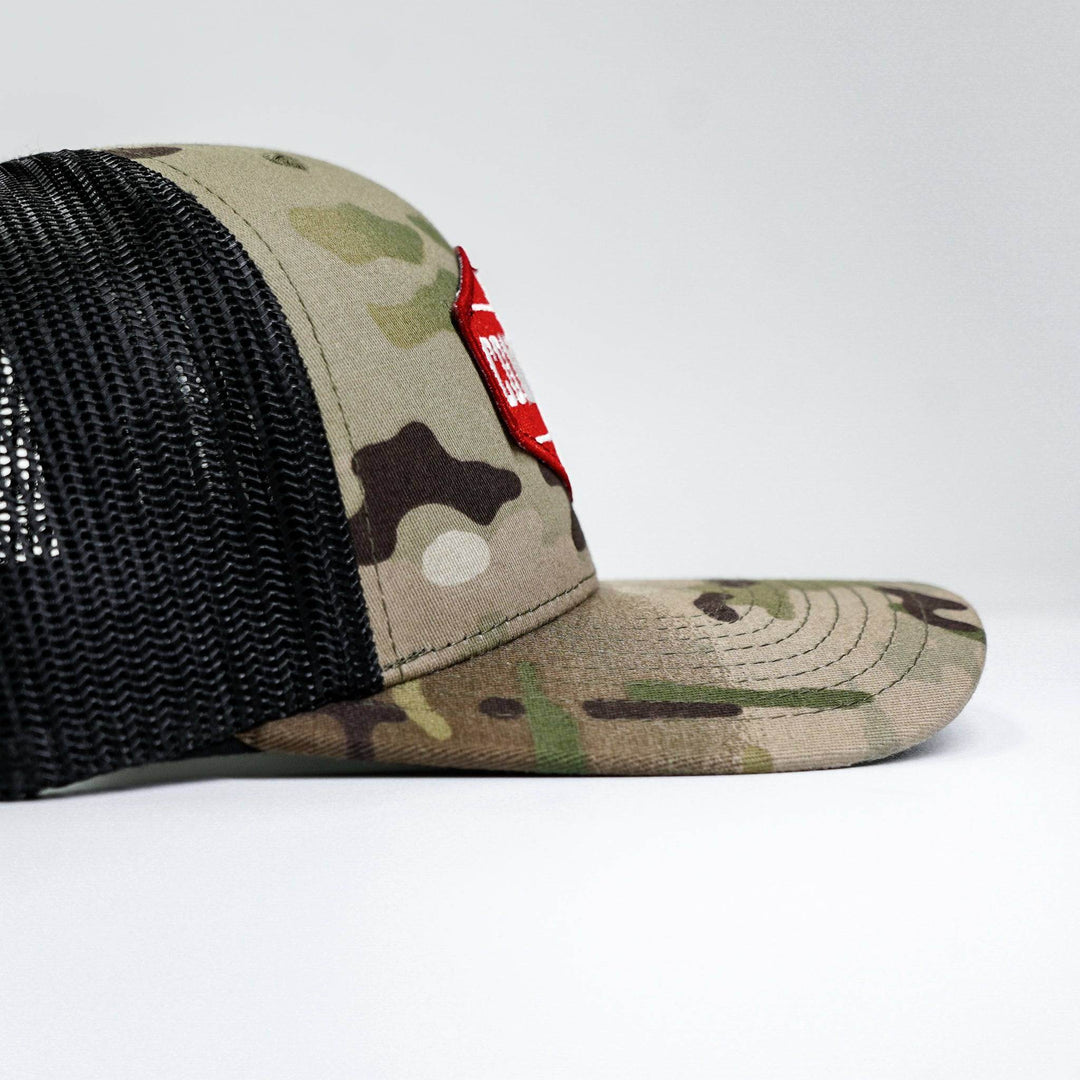Original AR Red Patch Mid-Profile Mesh Snapback Hat - HEADWEAR - One Revolver Surfboards