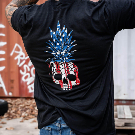 American Flag USA Pineapple Grenade Men's T-Shirt - One Revolver Surfboards