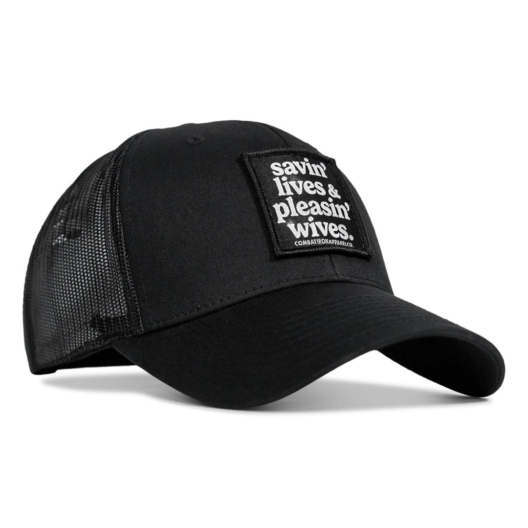 SAVIN' LIVES & PLEASIN' WIVES Patch SnapBack Hat - One Revolver Surfboards