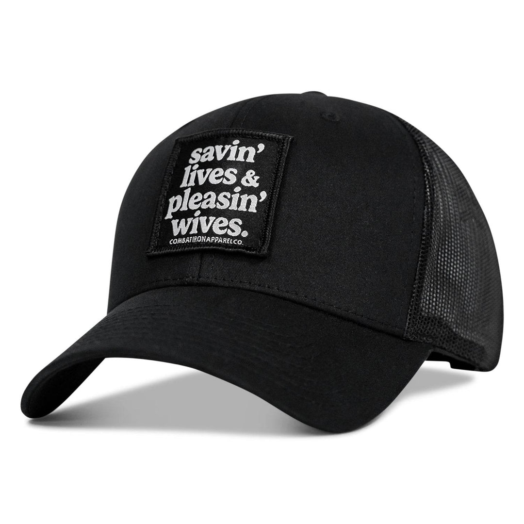 SAVIN' LIVES & PLEASIN' WIVES Patch SnapBack Hat - One Revolver Surfboards