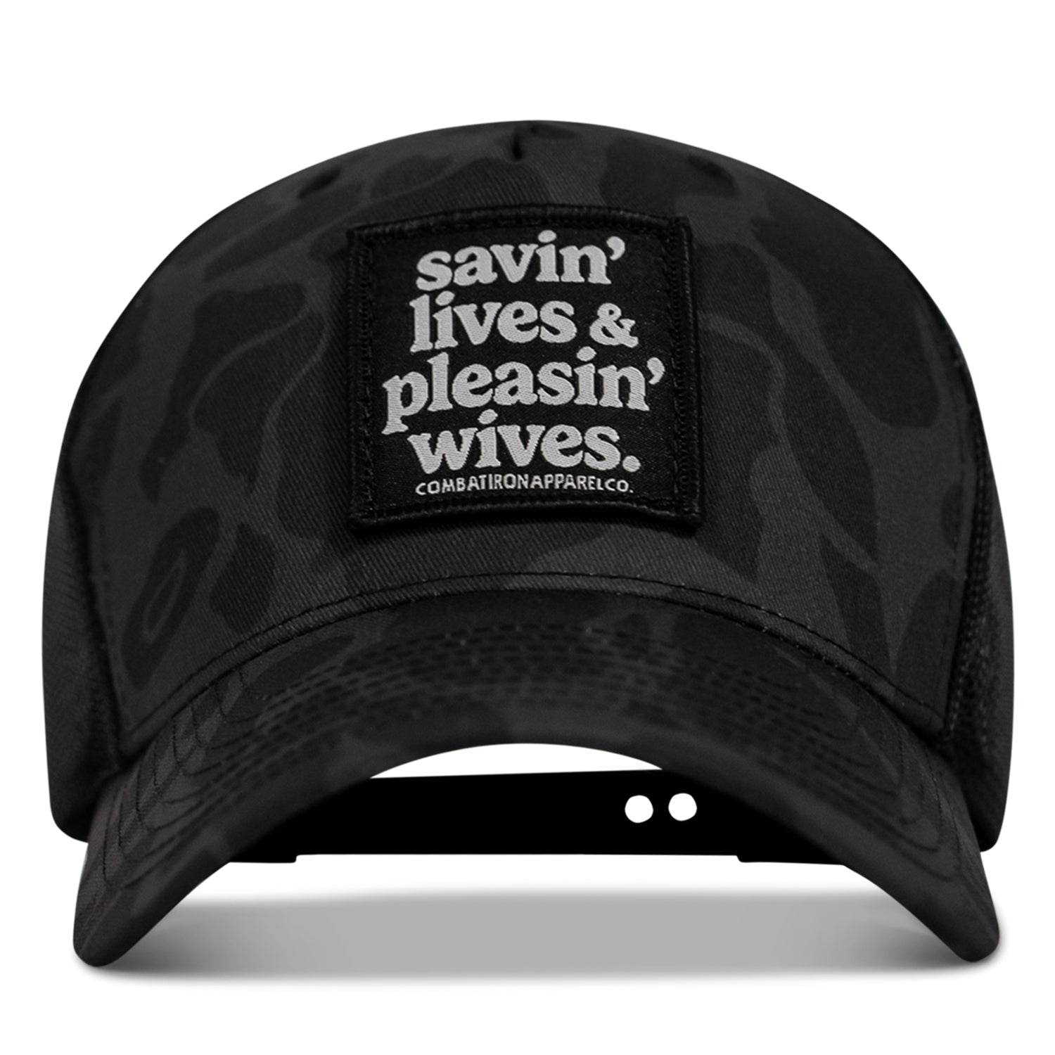 SAVIN' LIVES & PLEASIN' WIVES Patch SnapBack Hat - One Revolver Surfboards