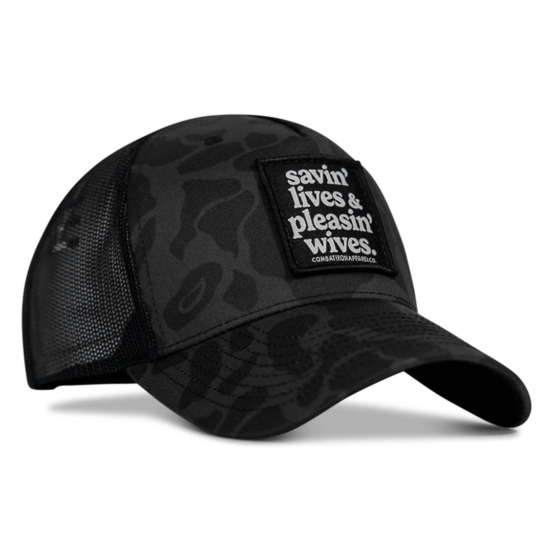 SAVIN' LIVES & PLEASIN' WIVES Patch SnapBack Hat - One Revolver Surfboards