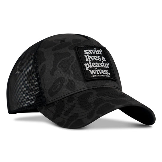 Savin' Lives & Pleasin' Wives Patch SnapBack Hat