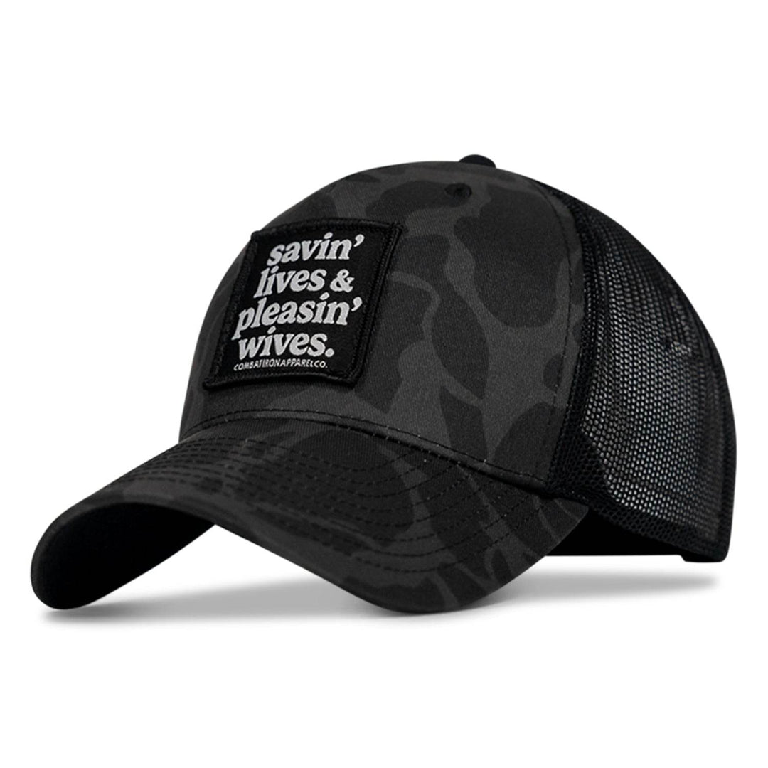 SAVIN' LIVES & PLEASIN' WIVES Patch SnapBack Hat - One Revolver Surfboards