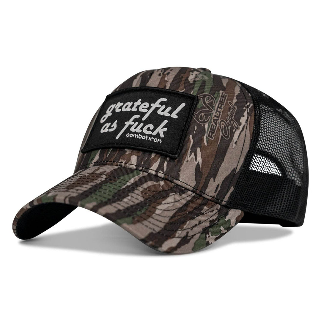 Grateful As F*ck Patch Mesh Snapback Hat - HEADWEAR - One Revolver Surfboards