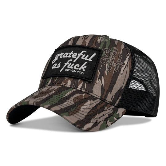 Grateful As F*ck Patch Mesh Snapback Hat - HEADWEAR - One Revolver Surfboards