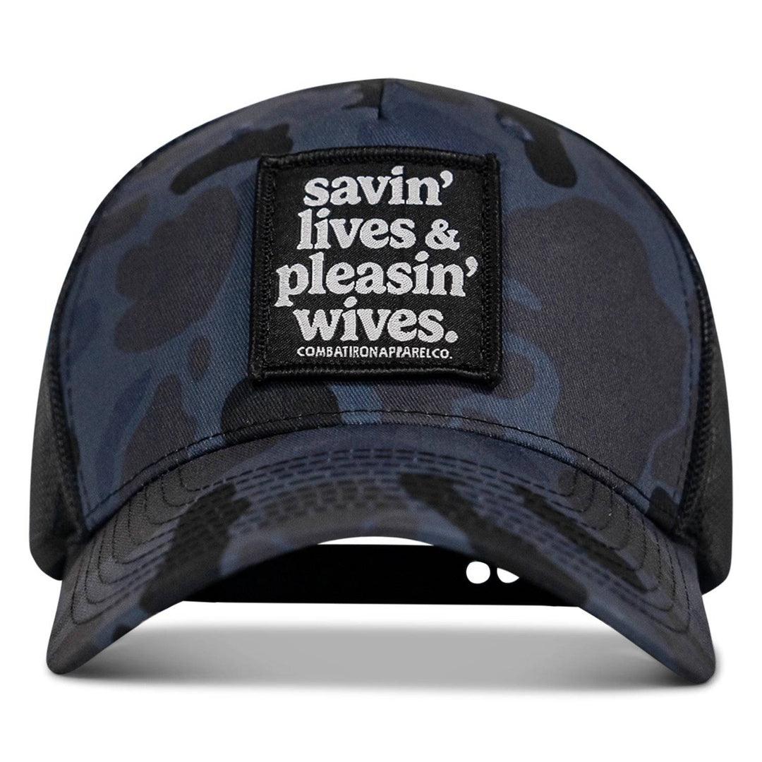 Savin' Lives & Pleasin' Wives Patch SnapBack Hat