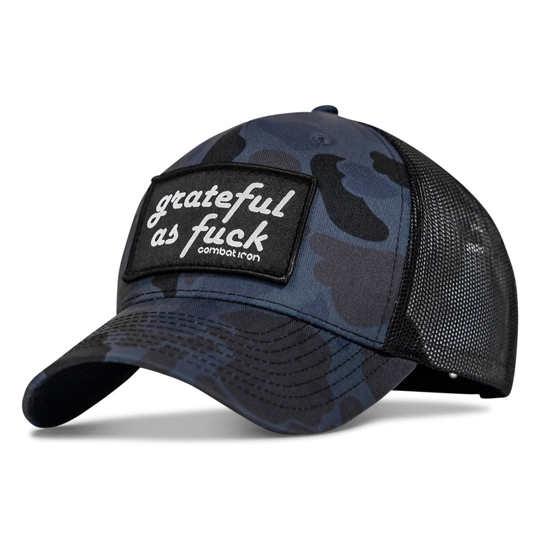 Grateful As F*ck Patch Mesh Snapback Hat - HEADWEAR - One Revolver Surfboards
