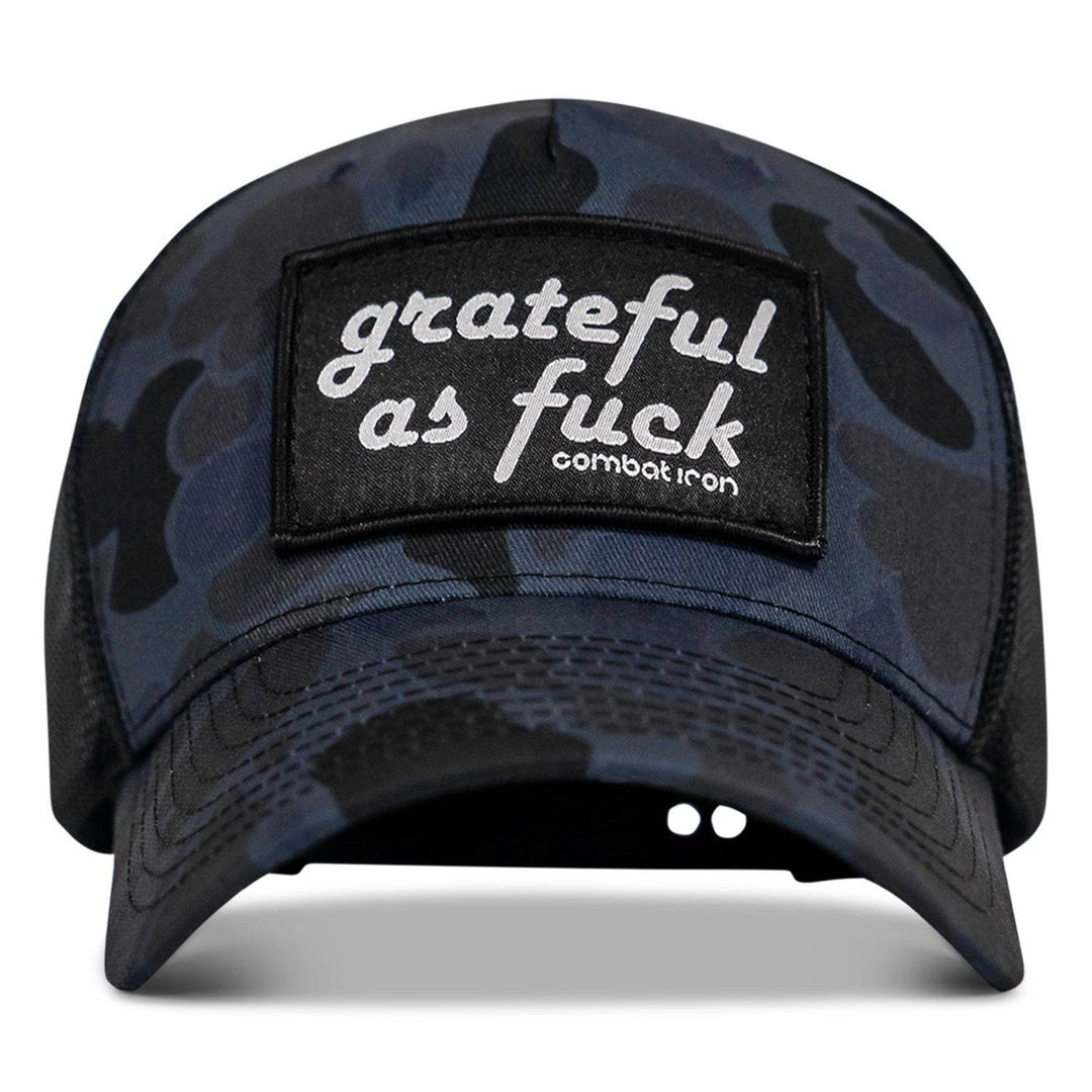 Grateful As F*ck Patch Mesh Snapback Hat - HEADWEAR - One Revolver Surfboards