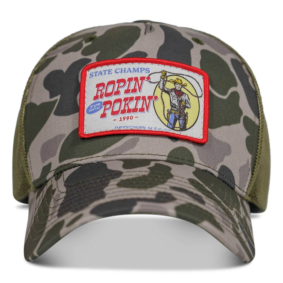 Ropin' and Pokin' Dirty Cowboys Patch SnapBack Hat - One Revolver Surfboards