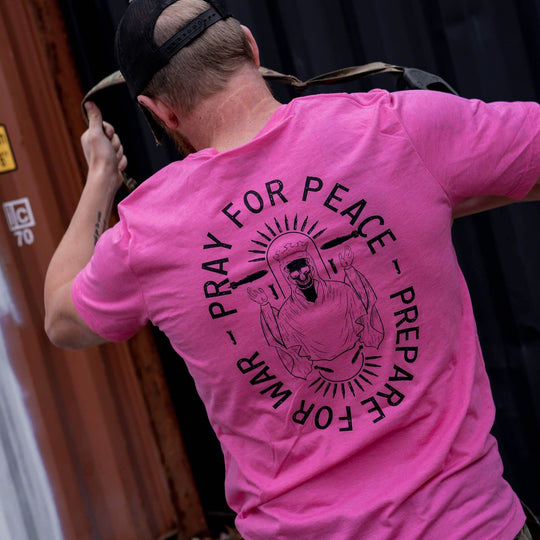 Pray For Peace. Prepare For War. Men's T-Shirt - One Revolver Surfboards