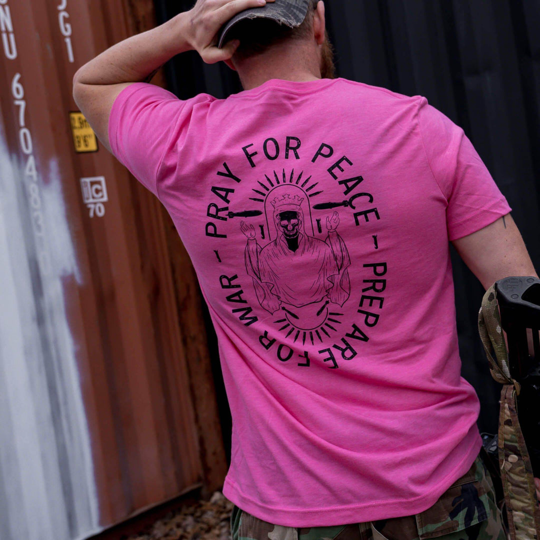Pray For Peace. Prepare For War. Men's T-Shirt - One Revolver Surfboards