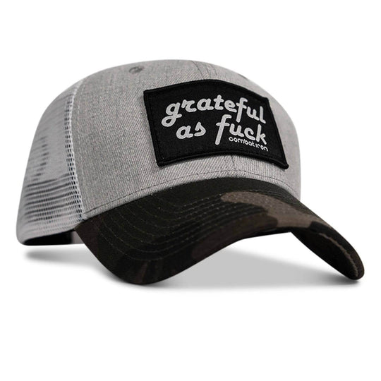 Grateful As F*ck Patch Mesh Snapback Hat - HEADWEAR - One Revolver Surfboards