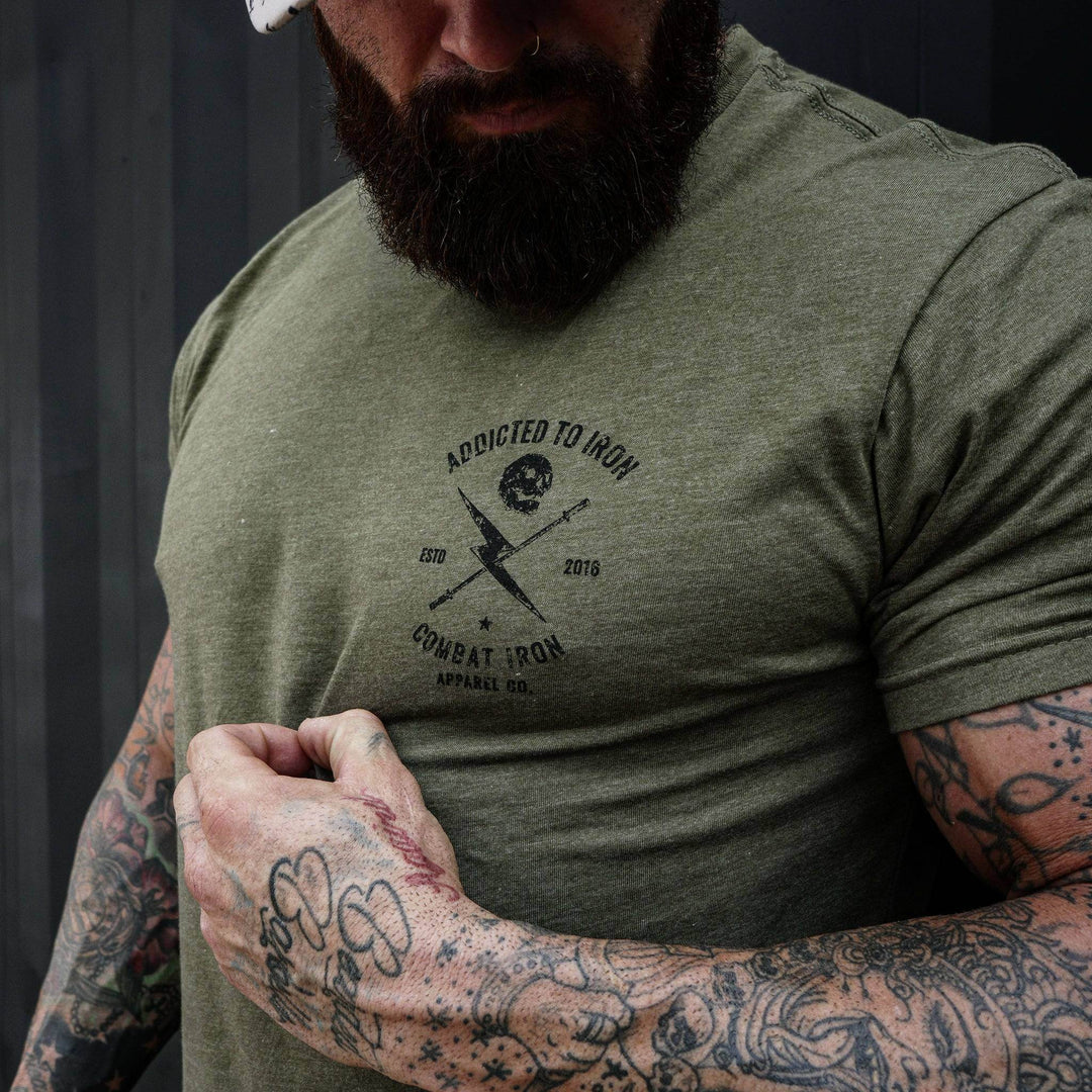 Addicted to Iron V3 Training Men's T-Shirt - One Revolver Surfboards