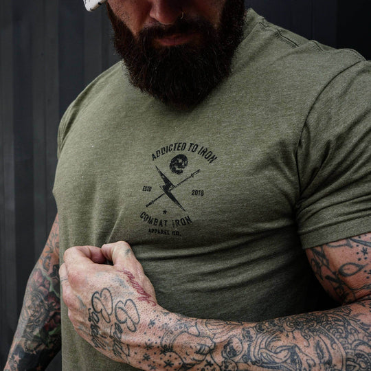 Addicted to Iron V3 Training Men's T-Shirt - One Revolver Surfboards