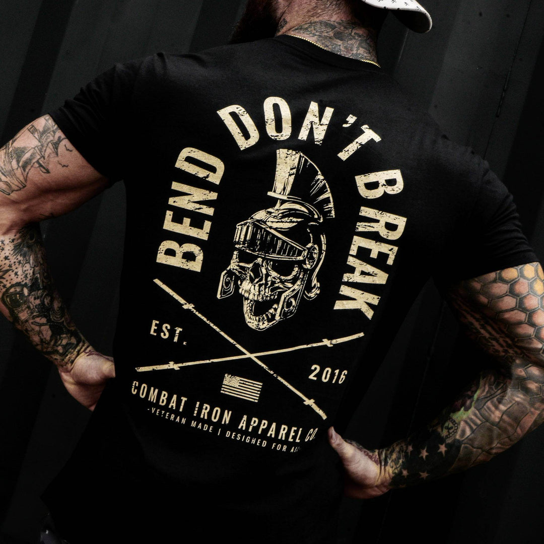Bend Don't Break Barbell Skull Men's T-Shirt - One Revolver Surfboards