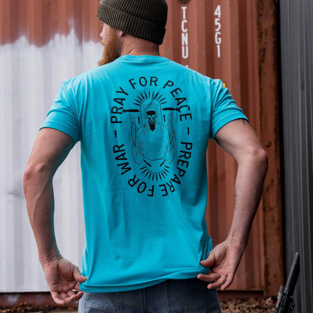 Pray For Peace. Prepare For War. Men's T-Shirt - One Revolver Surfboards