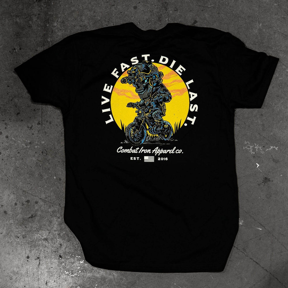 Live Fast. Die Last. Men's T-Shirt - One Revolver Surfboards