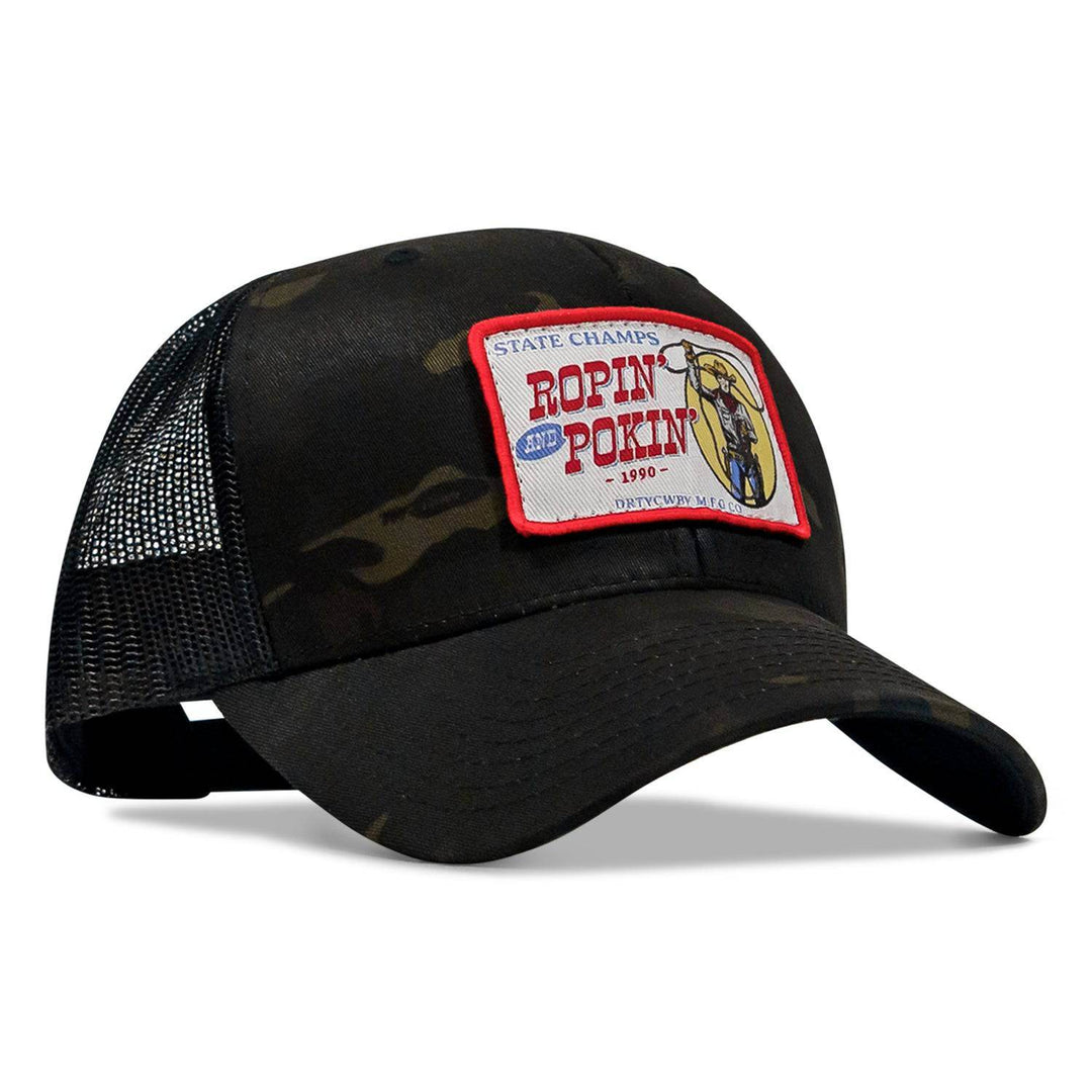 Ropin' and Pokin' Dirty Cowboys Patch SnapBack Hat - One Revolver Surfboards