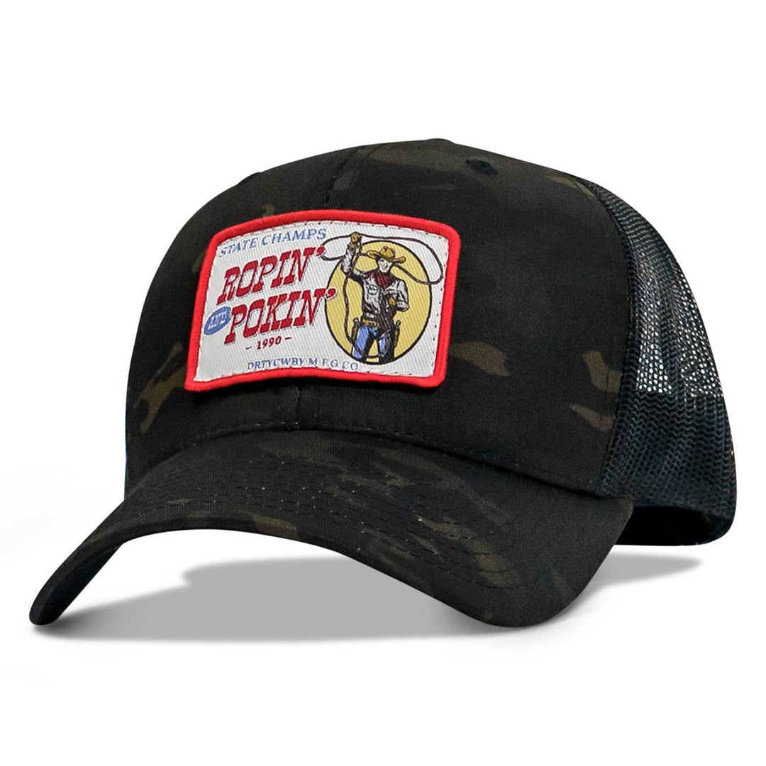Ropin' and Pokin' Dirty Cowboys Patch SnapBack Hat - One Revolver Surfboards