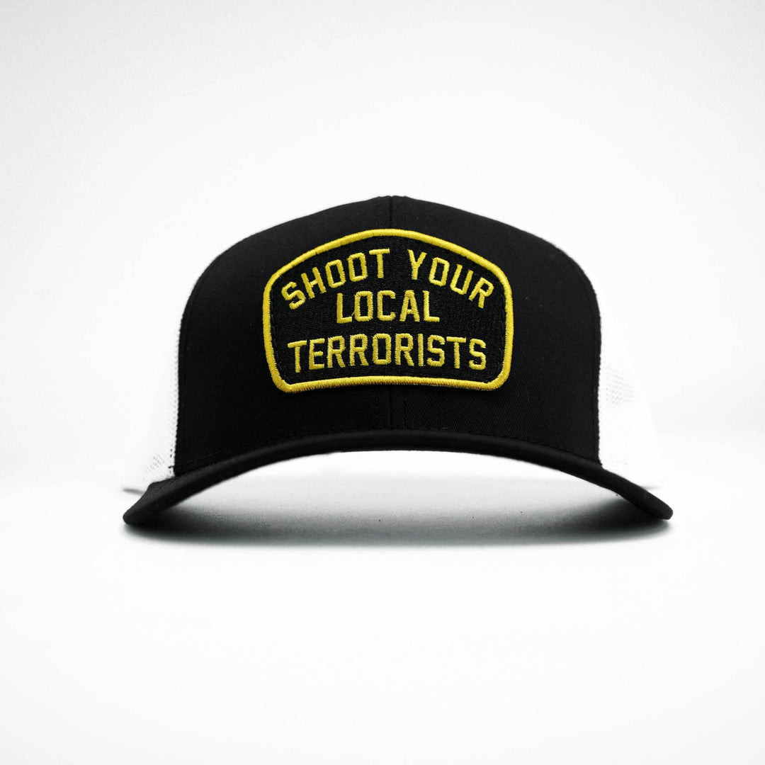 Shoot Your Local Terrorists Patch Snapback Hat - One Revolver Surfboards