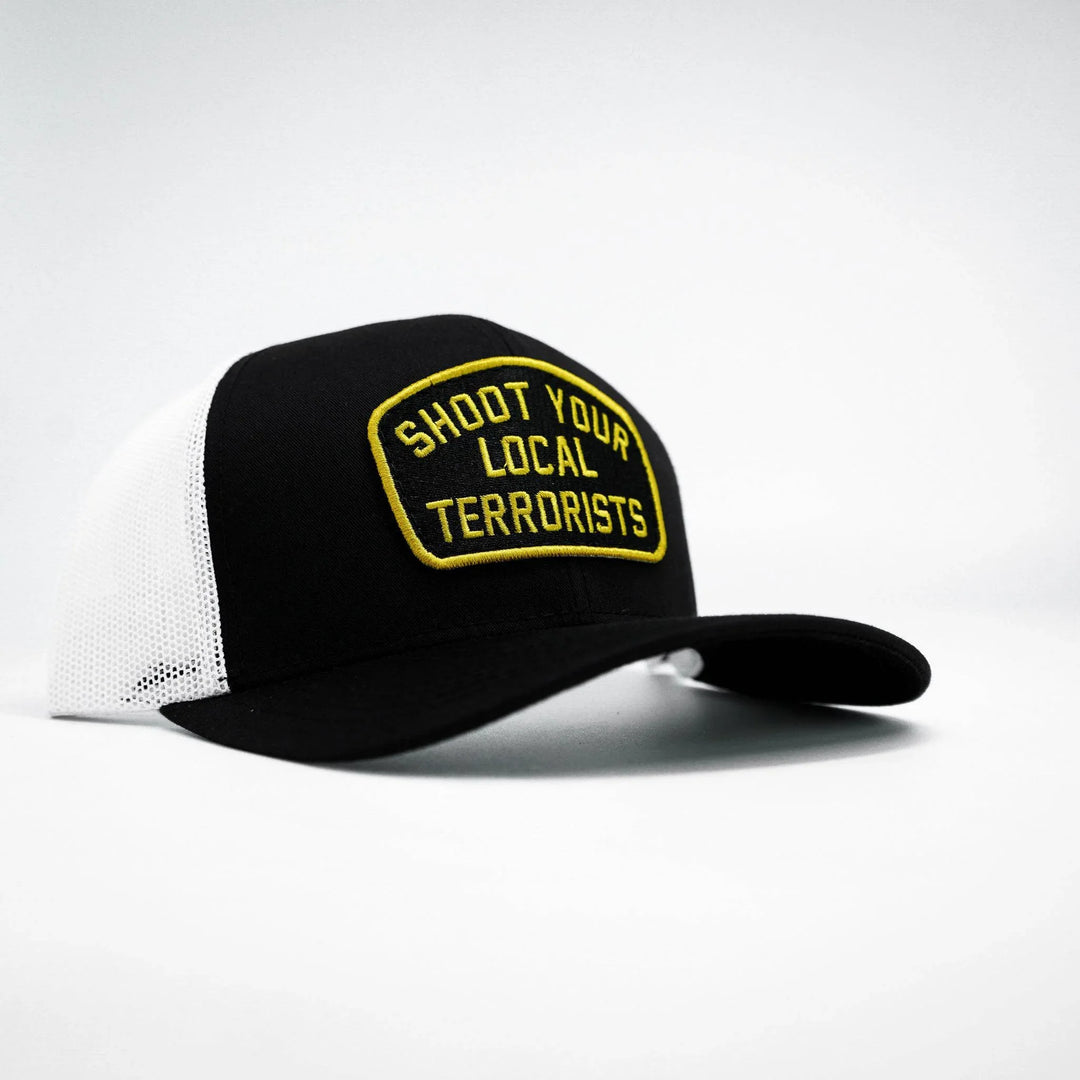 Shoot Your Local Terrorists Patch Snapback Hat - One Revolver Surfboards