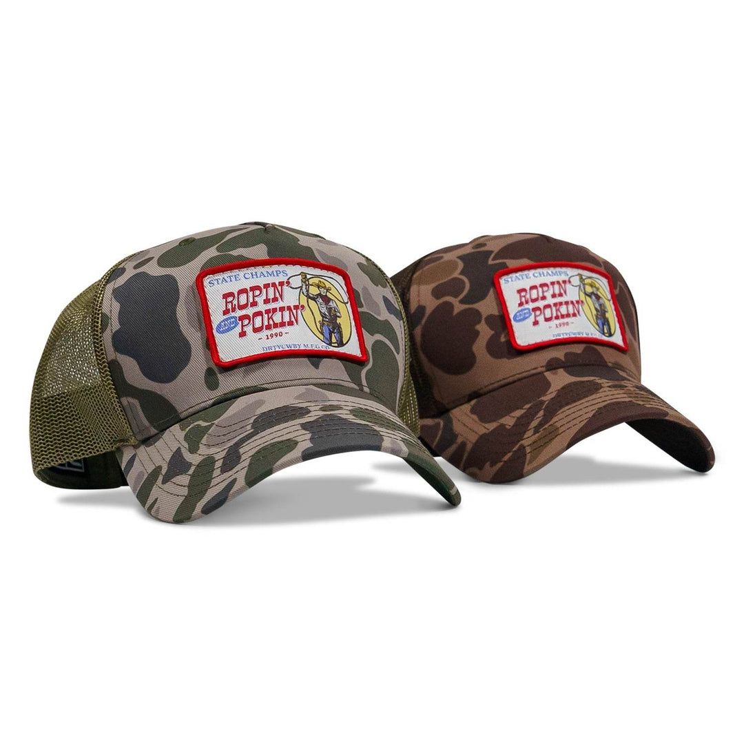 Ropin' and Pokin' Dirty Cowboys Patch SnapBack Hat - One Revolver Surfboards
