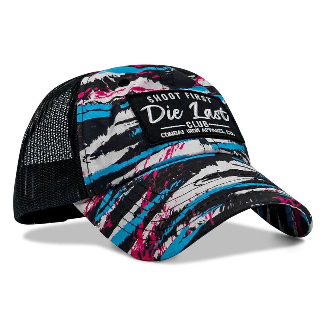 One Revolver Surfboards - Shoot First. Die Last. Club Patch Tactical Ripstop Mesh Snapback Hat HEADWEAR