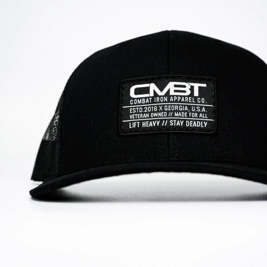 Branded CMBT Labeled Mid-Profile Snapback Hat - One Revolver Surfboards