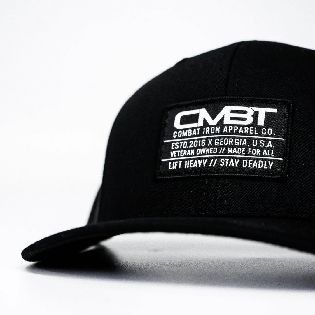 Branded CMBT Labeled Mid-Profile Snapback Hat - One Revolver Surfboards