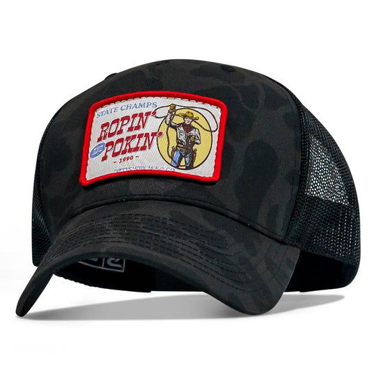 Ropin' and Pokin' Dirty Cowboys Patch SnapBack Hat - One Revolver Surfboards