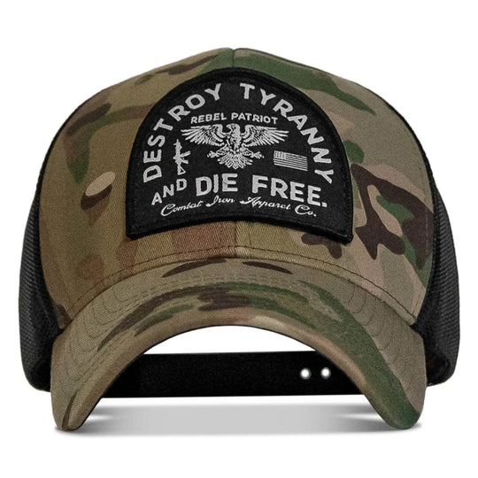 One Revolver Surfboards - Destroy Tyranny and Die Free Patch Snapback HEADWEAR