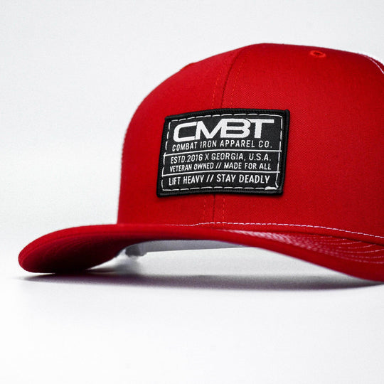 Branded CMBT Labeled Mid-Profile Snapback Hat - One Revolver Surfboards