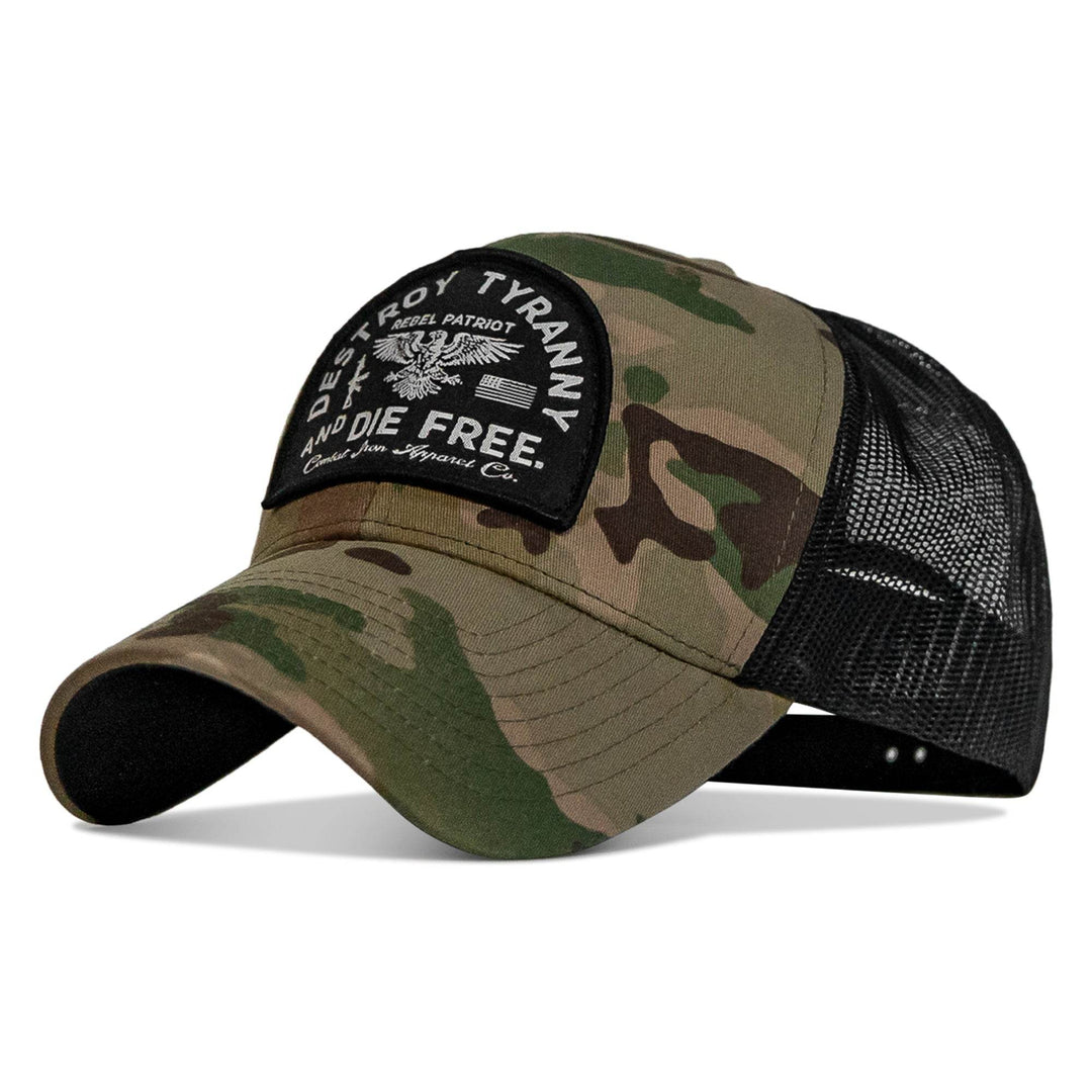 Destroy Tyranny and Die Free Patch Snapback - One Revolver Surfboards