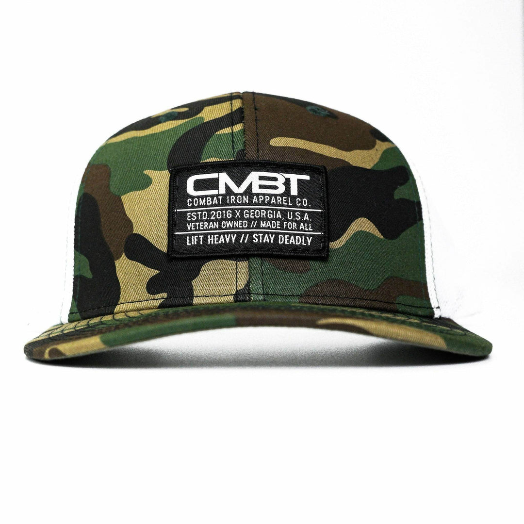 Branded CMBT Labeled Mid-Profile Snapback Hat - One Revolver Surfboards
