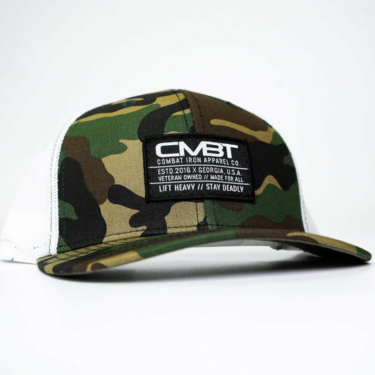 Branded CMBT Labeled Mid-Profile Snapback Hat - One Revolver Surfboards