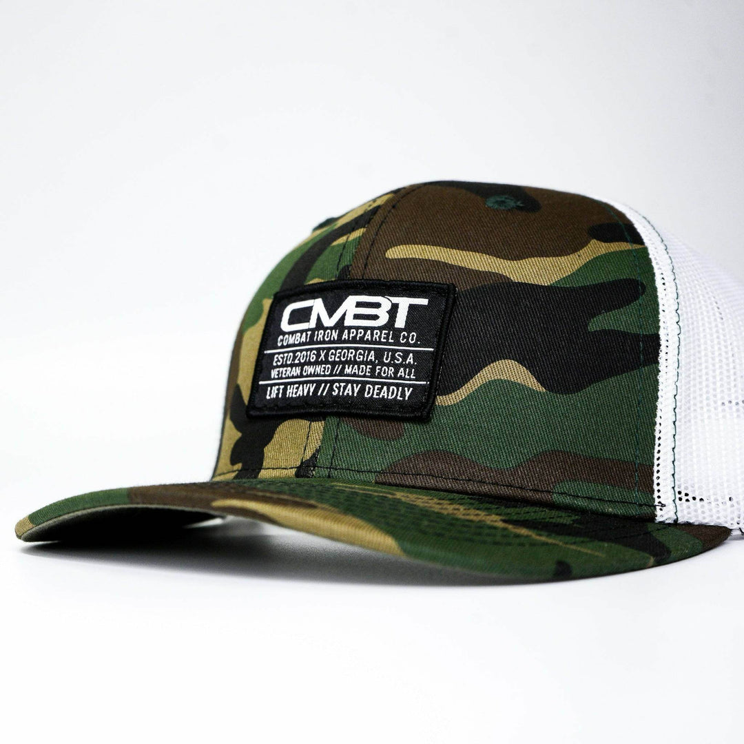 Branded CMBT Labeled Mid-Profile Snapback Hat - One Revolver Surfboards