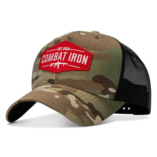 One Revolver Surfboards - Original AR Red Patch Mid-Profile Mesh Snapback Hat HEADWEAR