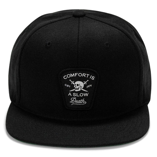 One Revolver Surfboards - Comfort Is A Slow Death Patch Flatbill Snapback Hat HEADWEAR