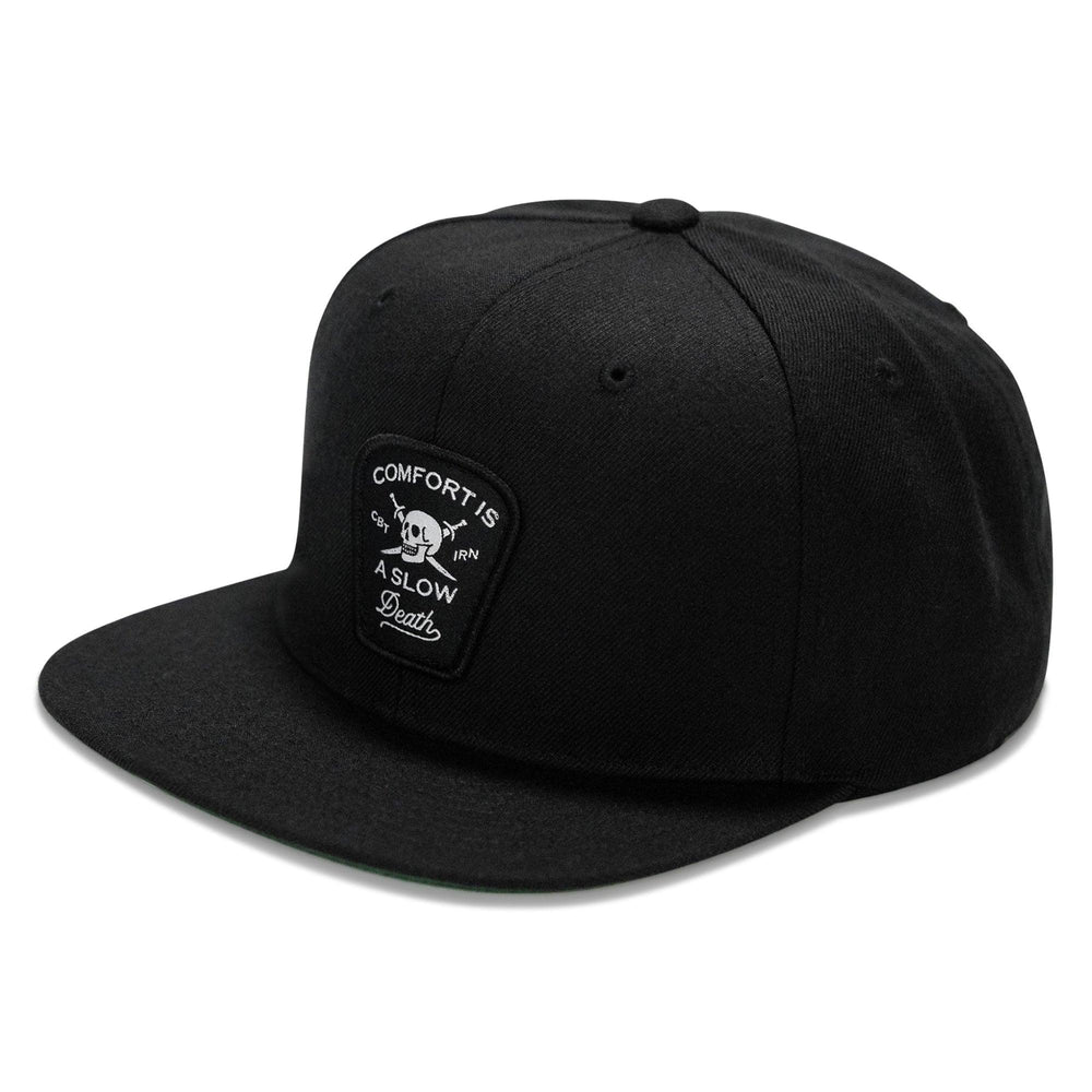One Revolver Surfboards - Comfort Is A Slow Death Patch Flatbill Snapback Hat HEADWEAR