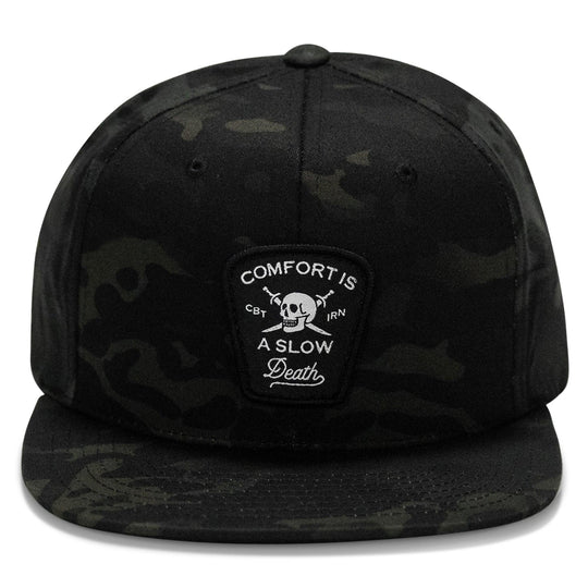 One Revolver Surfboards - Comfort Is A Slow Death Patch Flatbill Snapback Hat HEADWEAR