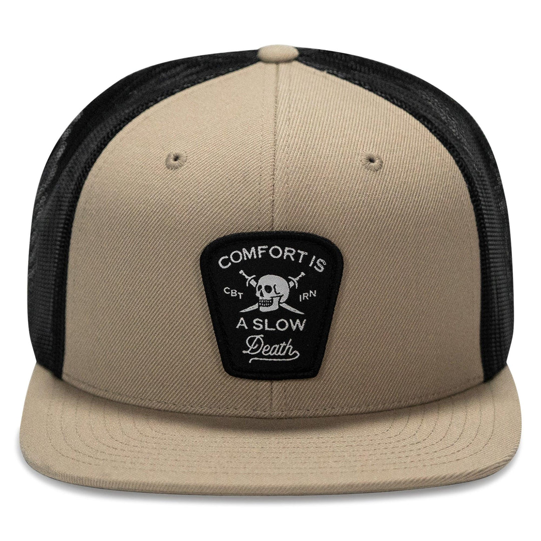 One Revolver Surfboards - Comfort Is A Slow Death Patch Flatbill Snapback Hat HEADWEAR