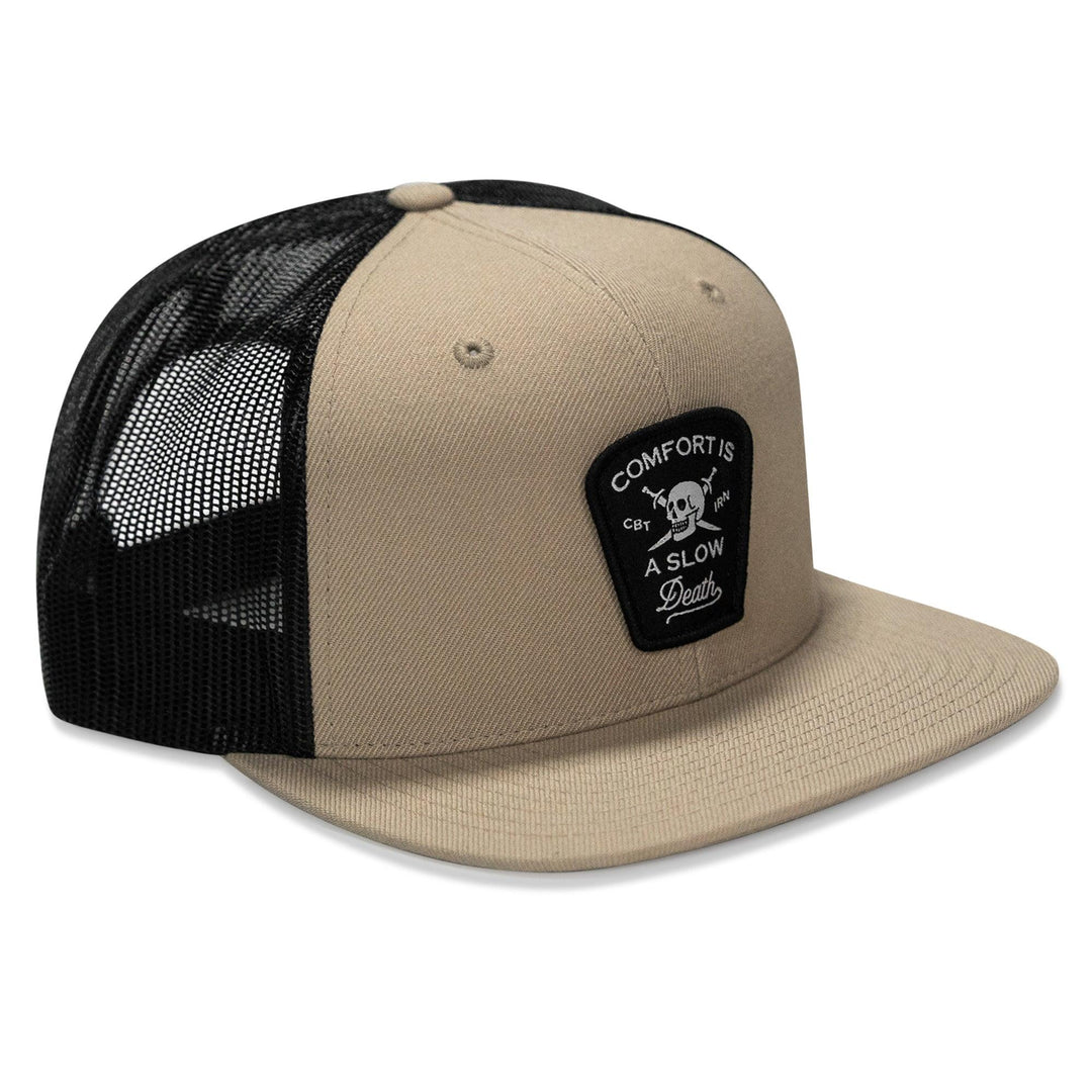 One Revolver Surfboards - Comfort Is A Slow Death Patch Flatbill Snapback Hat HEADWEAR