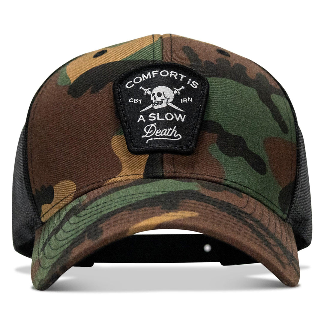 One Revolver Surfboards - Comfort Is A Slow Death Patch Snapback Hat HEADWEAR