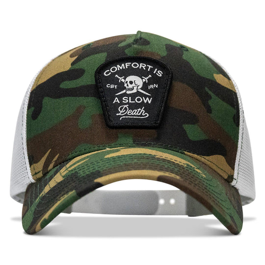 One Revolver Surfboards - Comfort Is A Slow Death Patch Snapback Hat HEADWEAR
