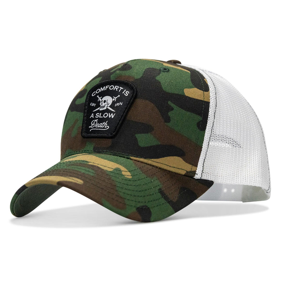 One Revolver Surfboards - Comfort Is A Slow Death Patch Snapback Hat HEADWEAR
