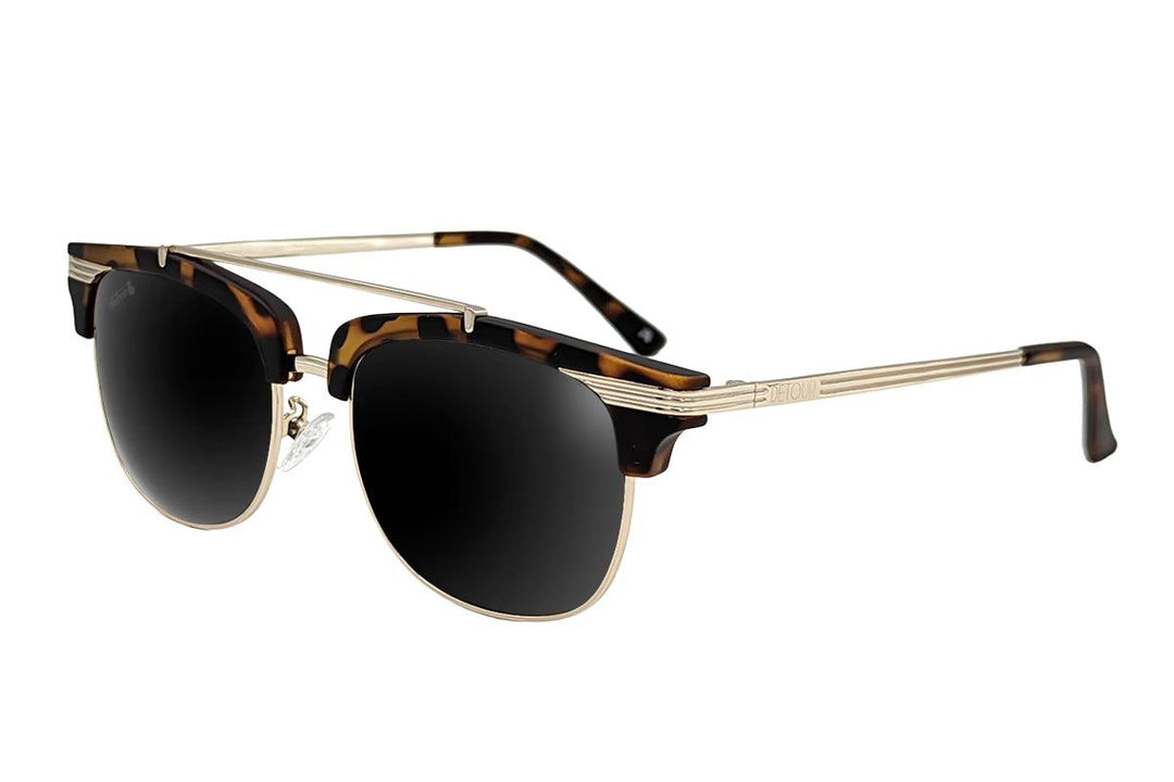 One Revolver Surfboards - Tortoise Shell Gold - Jet Black Lens Polarized - Castaway Castaway