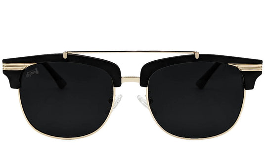 Matte Black Gold - Jet Black Lens Polarized - Castaway - One Revolver Surfboards