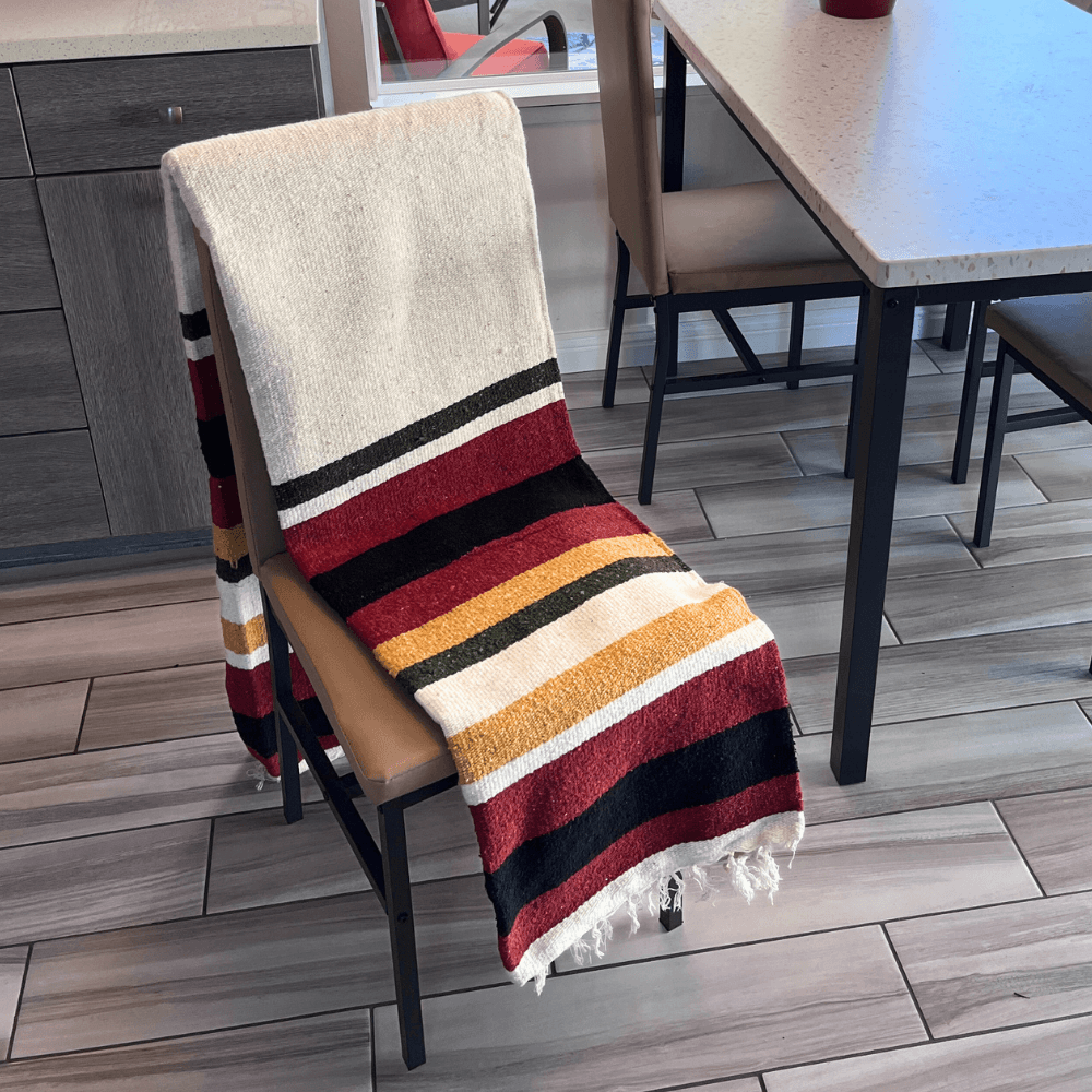 Wool Striped Mexican Blanket - One Revolver Surfboards